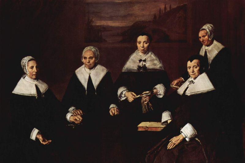 Frans Hals Gruppenportrat der Regentinnen des Altfrauenhospitzes in Haarlem oil painting image